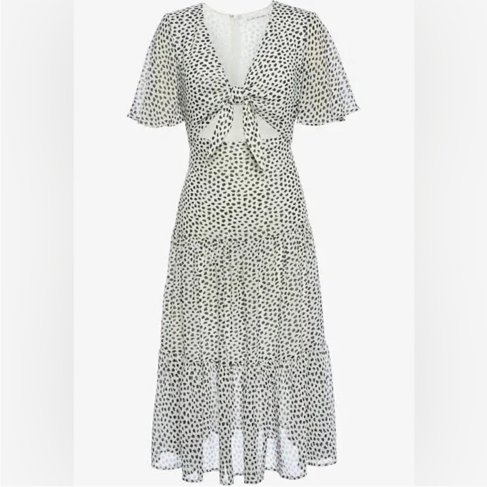 Bloomingdale’s Lani the Label Hazel Tiered Black & White Polka Dot Maxi Dress